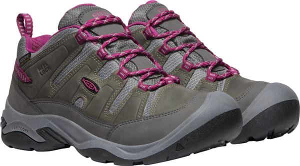 KEEN Dámske kožené tenisky Circadia Wp 1026770 steel grey/boysenberry 38