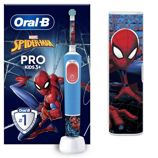 Oral B Elektrická zubná kefka s cestovným puzdrom Vitality Pro Kids Spiderman