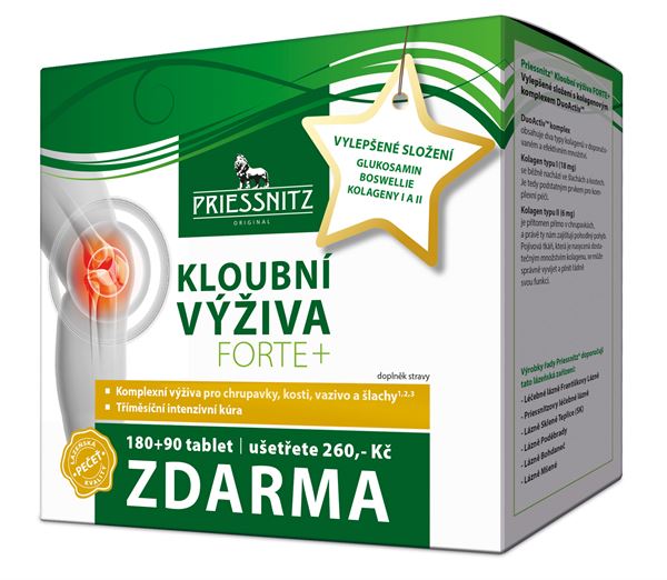 Simply You Priessnitz kĺbová výživa Forte + kolagény 180 tbl. + 90 tbl. ZADARMO