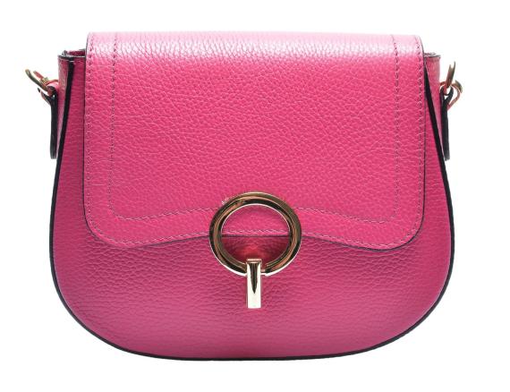 Renata Corsi Dámska kožená crossbody kabelka RC1823 Fuxia