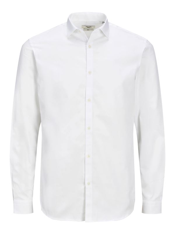 Jack&Jones PLUS Pánska košeľa JPRBLACARDIFF Loose Fit 12235157 White 5XL