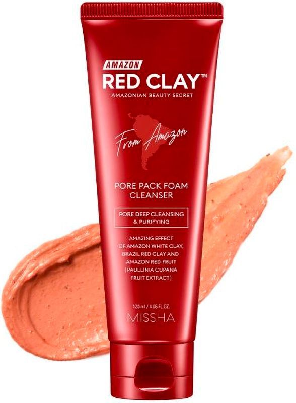 Missha Čistiaca pena s ílom Amazon Red Clay™ ( Pore Pack Foam Clean ser) 120 ml