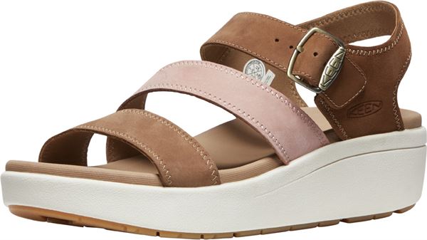 KEEN Dámske kožené sandále ELLECITY 1027272 toasted coconut/fawn 39