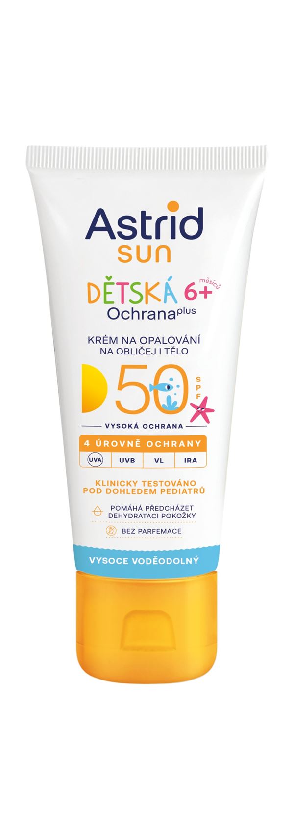 Astrid Detský krém na tvár a telo na opaľovanie SPF 50 Sun 75 ml