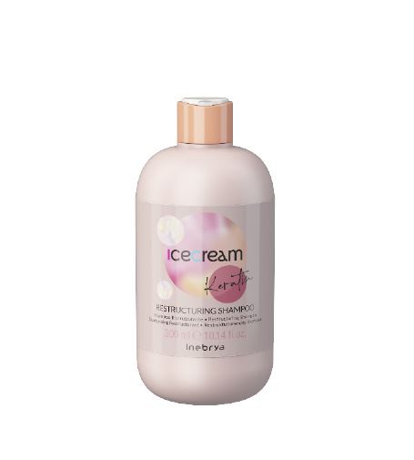 Inebrya Reštrukturačný šampón Ice Cream Keratin (Restructuring Shampoo) 300 ml