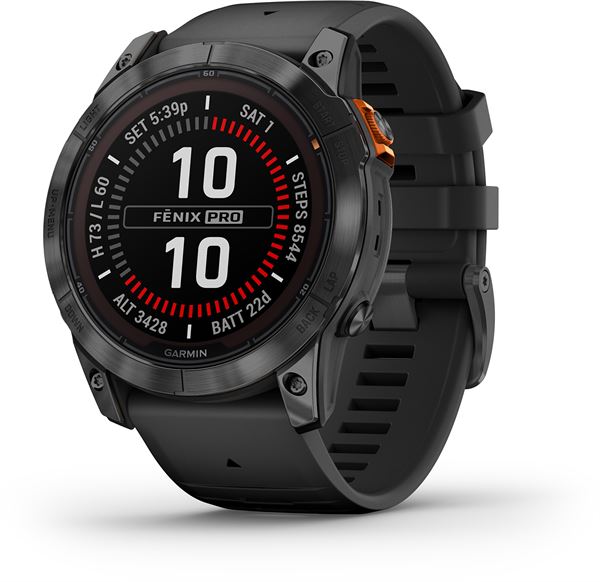 Garmin Garmin fenix 7X PRO Solar + mapy Topo Czech PRO - Gray / Black Silicone Band (010-02778-01)