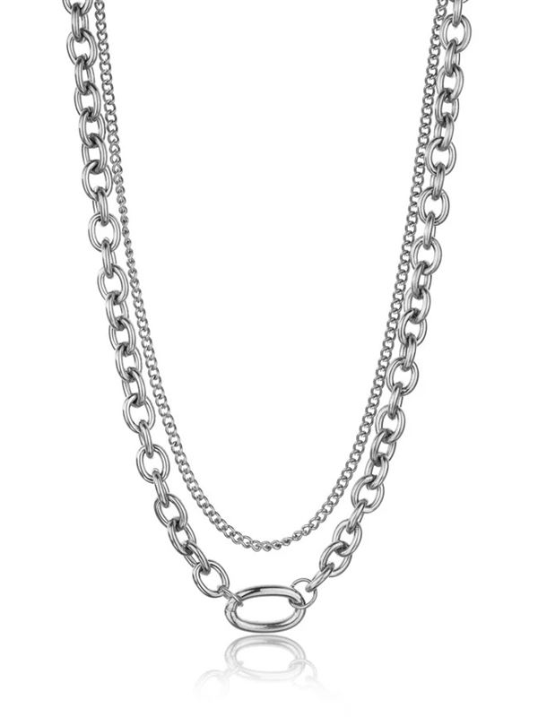 Marc Malone Originálny oceľový náhrdelník Hailey Silver Necklace MCN23108S