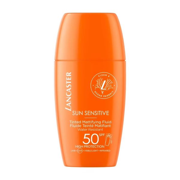 Lancaster Tónujúci zmatňujúci fluid na tvár SPF 50 Sun Sensitive (Tinted Mattifying Fluid) 30 ml