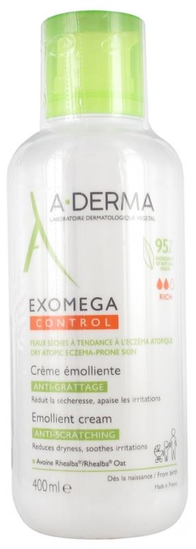 A-DERMA Emolienčný krém pre suchú pokožku so sklonom k atopickému ekzému Exomega Control (Emollient Cream) 400 ml