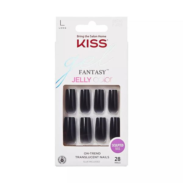 KISS Gélové nechty Gel Fantasy Jelly Color 28 ks