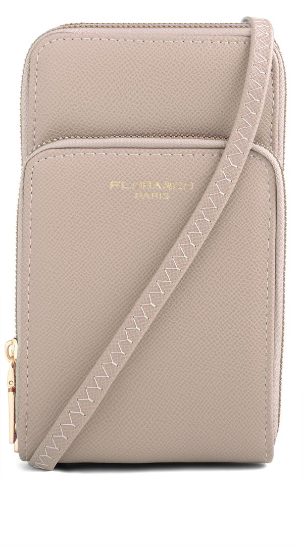 FLORA & CO Dámska crossbody kabelka 6019 taupe clair