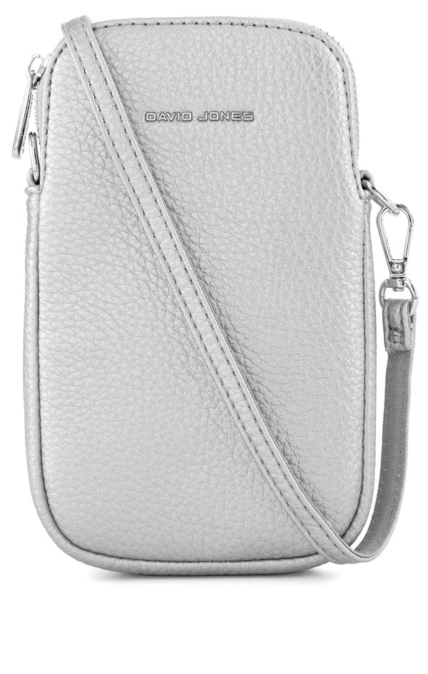 David Jones Dámska crossbody kabelka 6937-1B Silver