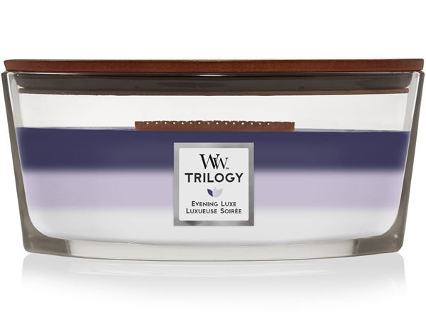 WoodWick Vonná sviečka loď Elipsa Trilogy Evening Luxe 453