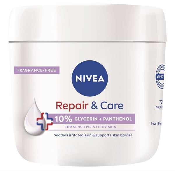 Nivea Hydratačný telový krém pre citlivú pokožku Repair & Care 400 ml