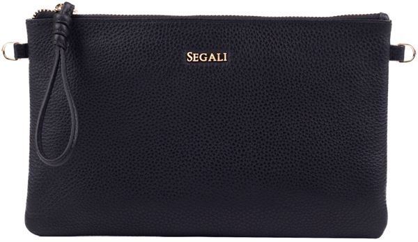 SEGALI Dámska kožená crossbody kabelka 50532 black