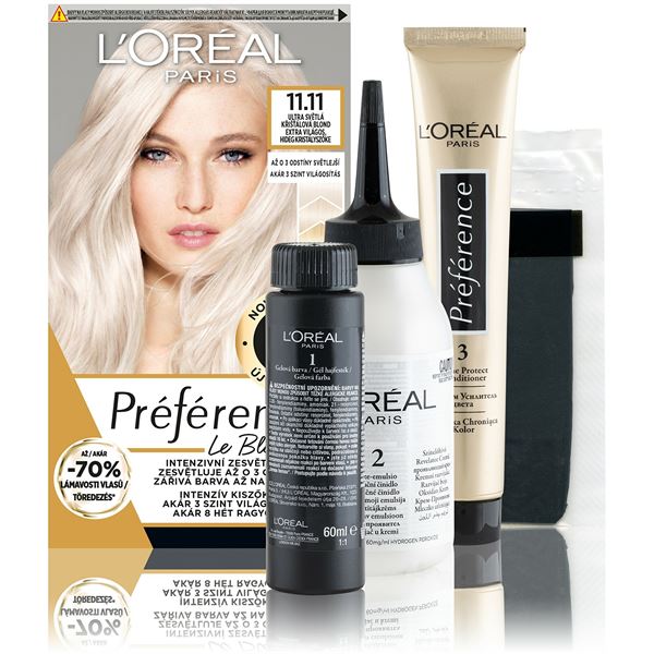 L´Oréal Paris Intenzívny zosvetľovač Preférence Le Blonding 11.11 Ultra light cold crystal blonde