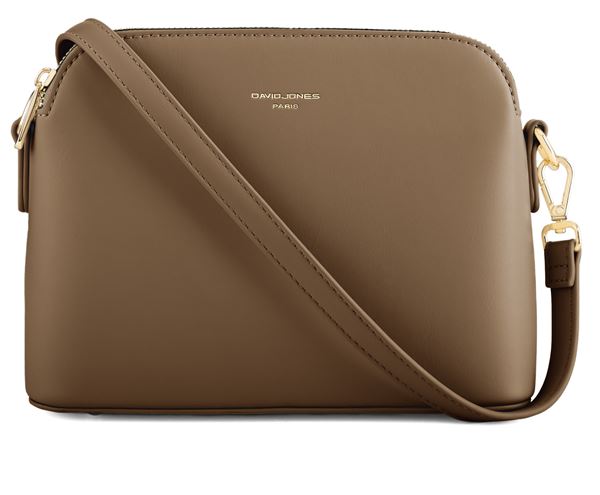 David Jones Dámska crossbody kabelka CM6938 Taupe