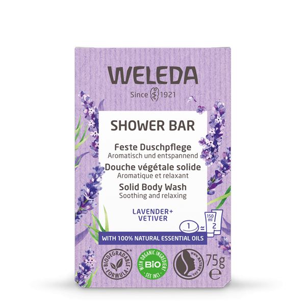 Weleda Levanduľové relaxačné mydlo Lavender + Vetiver (Shower Bar) 75 g