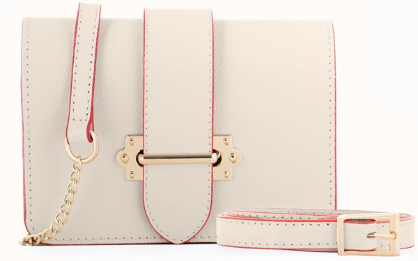 Renata Corsi Dámska kožená crossbody kabelka RC480T Beige