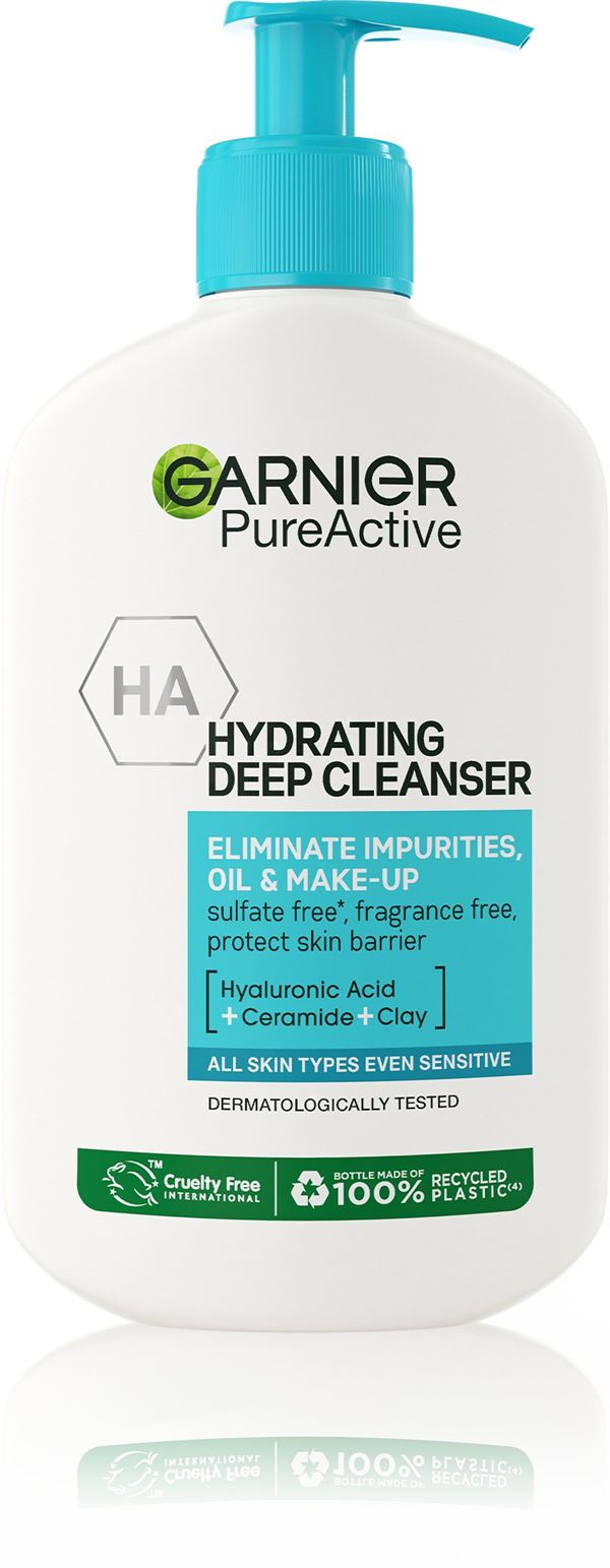 Garnier Hydratačný čistiaci gél proti nedokonalostiam pleti Pure Active ( Hydrating Deep Clean ser) 250 ml