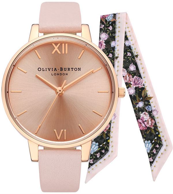 Olivia Burton Dárková sada hodinek a šatky OB16GSET23