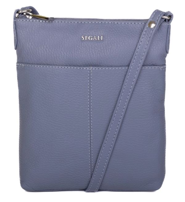 SEGALI Dámska kožená crossbody kabelka 7001 B lavender