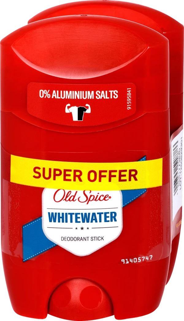 Old Spice Tuhý dezodorant pre mužov WhiteWater Duo 2 x 50 ml