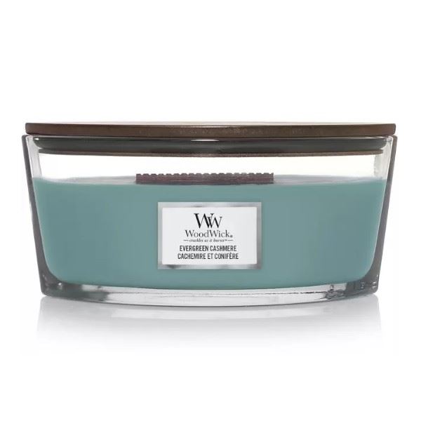 WoodWick Vonná sviečka loď Evergreen Cashmere 453