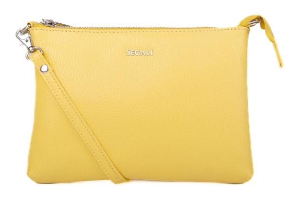 SEGALI Dámska kožená crossbody kabelka A6B yellow