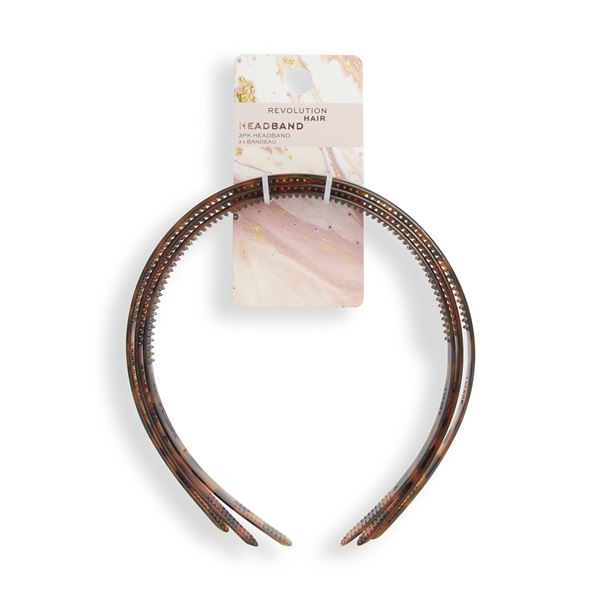 Revolution Čelenky do vlasov Tortoiseshell (Skinny Headband) 3 ks