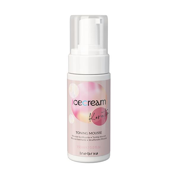 Inebrya Pena na vlasy s remineralizačným účinkom Ice Cream Keratin (Toning Mousse) 150 ml