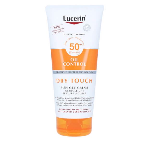 Eucerin Krémový gél na opaľovanie Dry Touch Oil Control SPF 50+ (Sun Gel-Creme) 200 ml