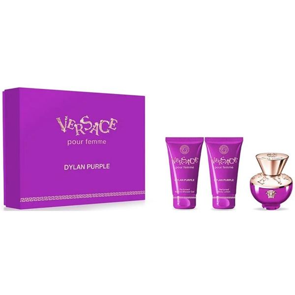 Versace Dylan Purple – EDP 50 ml + sprchový gél 50 ml + telové mlieko 50 ml