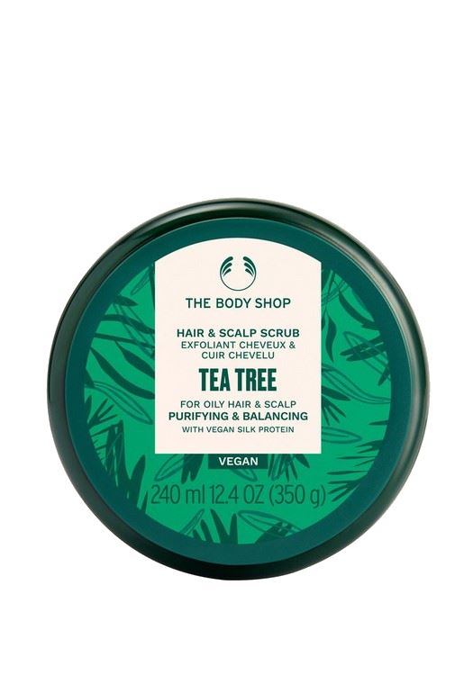 The Body Shop Čistiaci a vyrovnávajúci peeling pre mastné vlasy a pokožku hlavy Tea Tree Purifying & Balancing ( Hair & Scalp Scrub) 240 ml