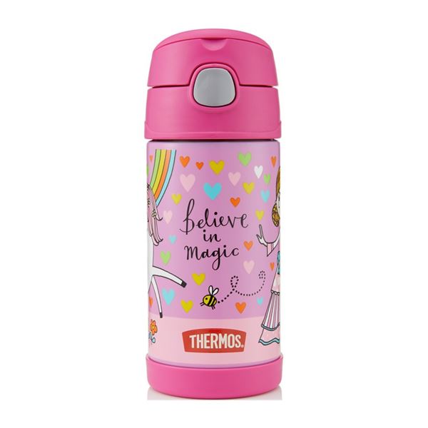 Thermos FUNtainer Detská termoska so slamkou - jednorožec 355 ml