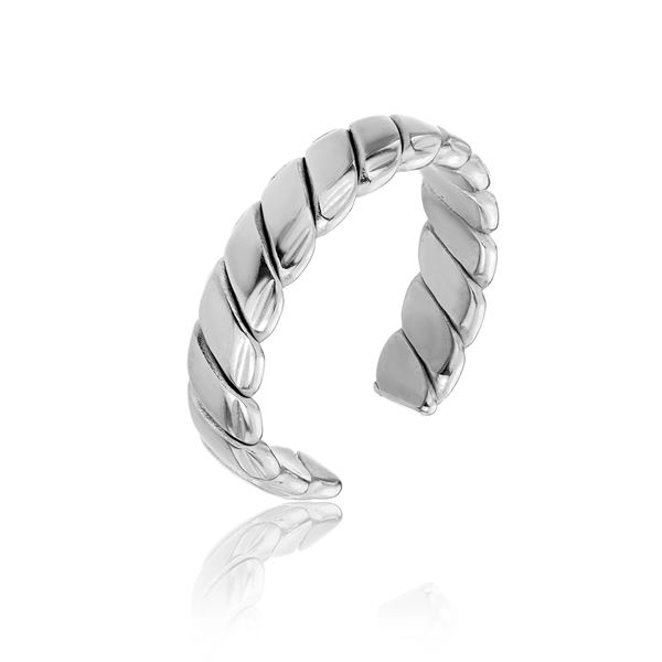 Marc Malone Otvorený oceľový prsteň Morgan Silver Ring MCJ.R1025