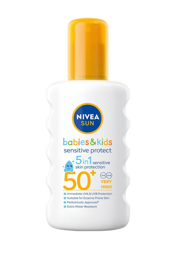 Nivea Detský sprej na opaľovanie SPF 50+ Sun Kids (Sensitive Protect & Care Sun Spray) 200 ml