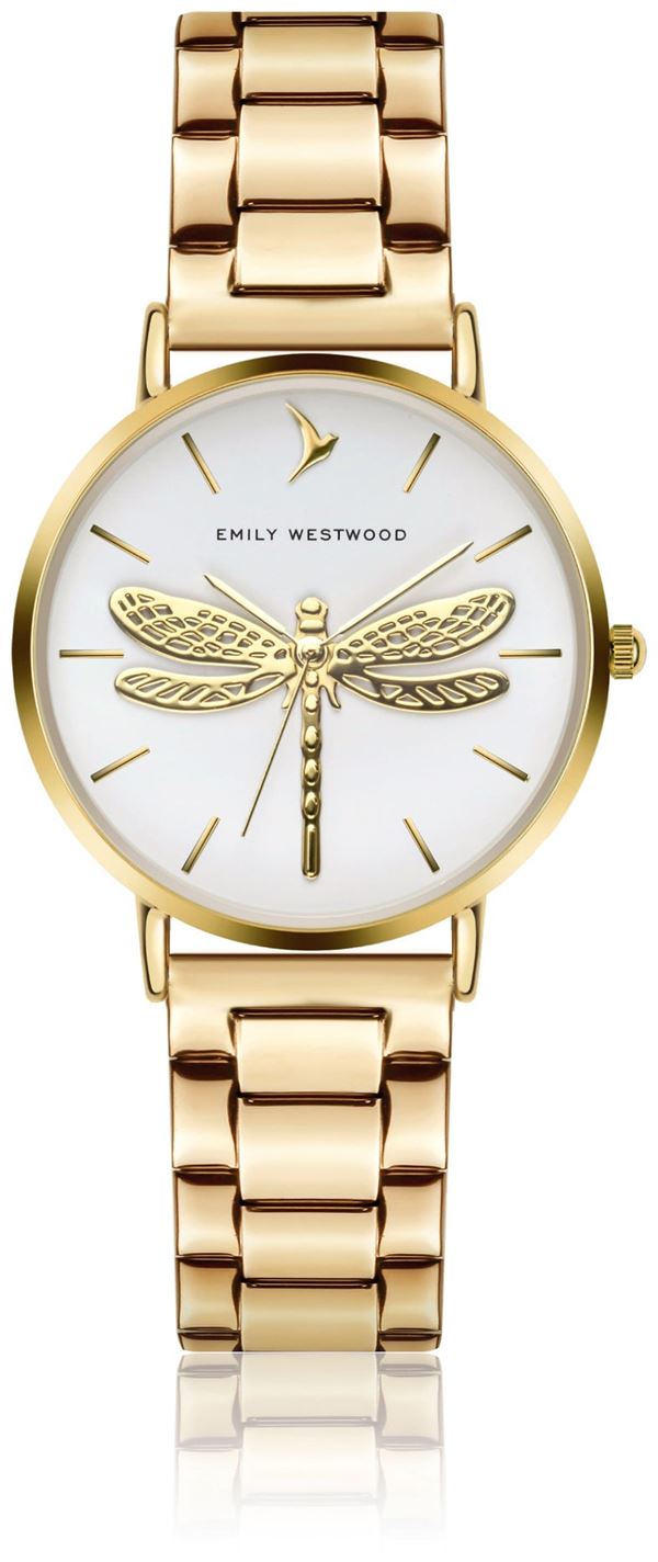 Emily Westwood Matt White Watch Classic Dragonfly EGG-4218GQ