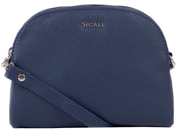 SEGALI Dámska kožená crossbody kabelka 12 Blue