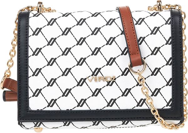 Verde Dámska crossbody kabelka 16-7354 black/white