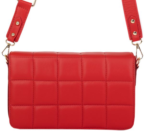 SEGALI Dámska kožená crossbody kabelka Rigi Red