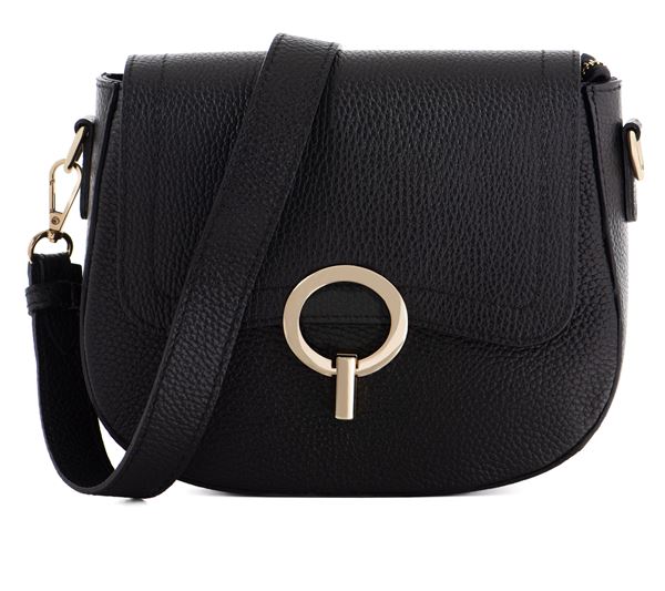 Renata Corsi Dámska kožená crossbody kabelka RC1823 Nero