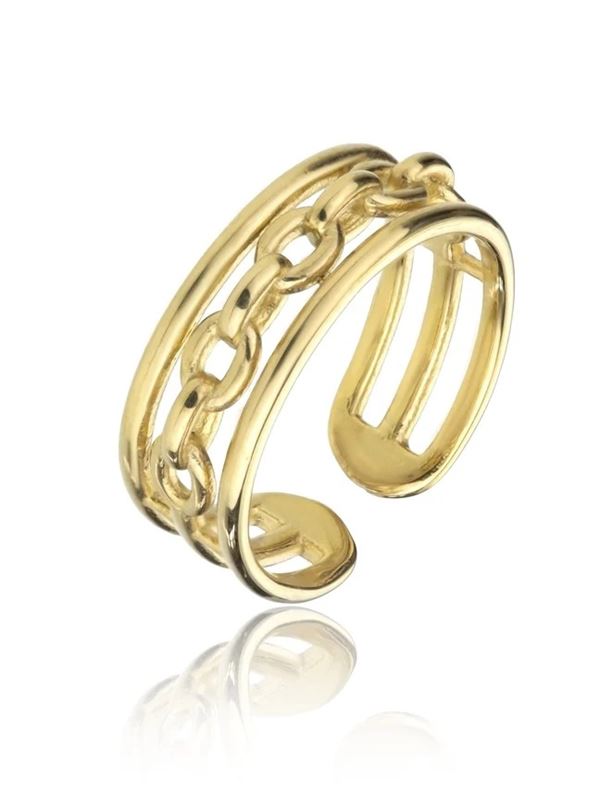 Marc Malone Otvorený pozlátený prsteň Madeline Gold Ring MCR23001G