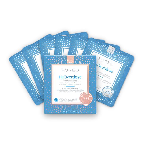 Foreo Hydratačná maska na tvár pre suchú pleť UFO™ H2Overdose (Hydrating Mask) 6 x 6 g