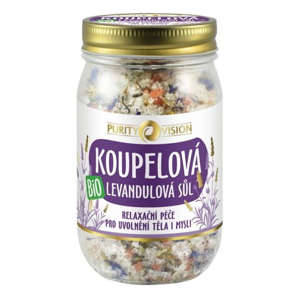 Purity Vision Bio Levanduľová kúpeľová soľ 400 g